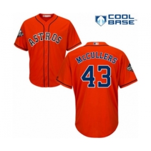Men's Houston Astros #43 Lance McCullers Replica Orange Alternate Cool Base 2019 World Series Bound Baseball Jersey