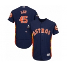 Men's Houston Astros #45 Carlos Lee Navy Blue Alternate Flex Base Authentic Collection 2019 World Series Bound Baseball Jersey