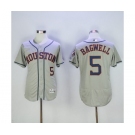 Men's Houston Astros #5 Jeff Bagwell Majestic Grey Flexbase Authentic Collection Player Jersey