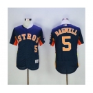 Men's Houston Astros #5 Jeff Bagwell Majestic Navy Blue Flexbase Authentic Collection Player Jersey