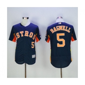 Men's Houston Astros #5 Jeff Bagwell Majestic Navy Blue Flexbase Authentic Collection Player Jersey