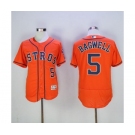 Men's Houston Astros #5 Jeff Bagwell Majestic Orange Flexbase Authentic Collection Player Jersey