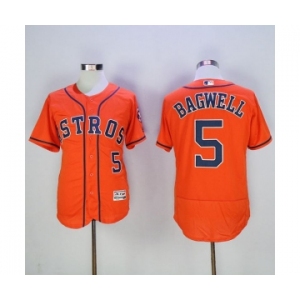 Men's Houston Astros #5 Jeff Bagwell Majestic Orange Flexbase Authentic Collection Player Jersey