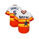 Men's Houston Astros #5 Jeff Bagwell Majestic Orange Multi Fashion 2017 Hall of Fame Cooperstown Collection Patch Cool Base Jersey