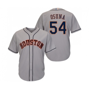 Men's Houston Astros #54 Roberto Osuna Replica Grey Road Cool Base Baseball Jersey