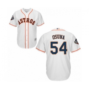 Men's Houston Astros #54 Roberto Osuna Replica White Home Cool Base 2019 World Series Bound Baseball Jersey