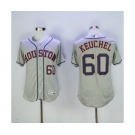 Men's Houston Astros #60 Dallas Keuchel Majestic Grey Flexbase Authentic Collection Player Jersey