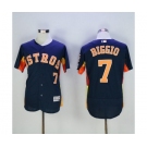 Men's Houston Astros #7 Craig Biggio Majestic Navy Blue Flexbase Authentic Collection Player Jersey