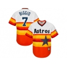 Men's Houston Astros #7 Craig Biggio Majestic Orange Alternate Cool Base Cooperstown Collection Jersey