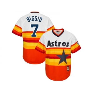 Men's Houston Astros #7 Craig Biggio Majestic Orange Alternate Cool Base Cooperstown Collection Jersey