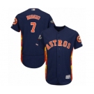 Men's Houston Astros #7 Craig Biggio Navy Blue Alternate Flex Base Authentic Collection 2019 World Series Bound Baseball Jersey