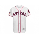 Men's Houston Astros Blank White Stitched 2016 Fashion Stars & Stripes Flex Base Baseball Jersey