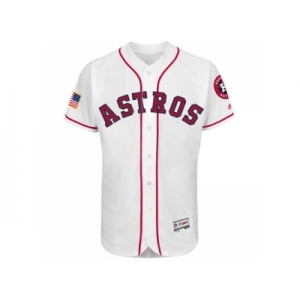 Men's Houston Astros Blank White Stitched 2016 Fashion Stars & Stripes Flex Base Baseball Jersey