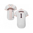 Men's Majestic Houston Astros #1 Carlos Correa White Flexbase Authentic Collection MLB Jersey