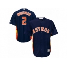 Men's Majestic Houston Astros #2 Alex Bregman Replica Navy Blue Alternate Cool Base MLB Jersey