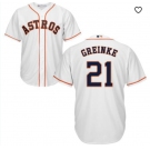 Men's Majestic Houston Astros #21 Greinke White Cool Base MLB Jersey