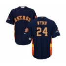 Men's Majestic Houston Astros #24 Jimmy Wynn Replica Navy Blue Alternate 2018 Gold Program Cool Base MLB Jersey