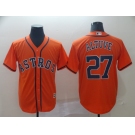 Men's Majestic Houston Astros #27 Jose Altuve Replica Orange Cool Base MLB Jersey