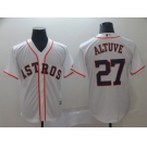 Men's Majestic Houston Astros #27 Jose Altuve White Cool Base MLB Jersey