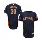 Men's Majestic Houston Astros #30 Hector Rondon Navy Blue Alternate 2018 Gold Program Flex Base Authentic Collection MLB Jersey