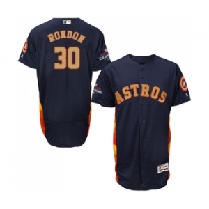 Men's Majestic Houston Astros #30 Hector Rondon Navy Blue Alternate 2018 Gold Program Flex Base Authentic Collection MLB Jersey