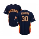 Men's Majestic Houston Astros #30 Hector Rondon Replica Navy Blue Alternate 2018 Gold Program Cool Base MLB Jersey