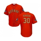 Men's Majestic Houston Astros #30 Hector Rondon Replica Orange Alternate 2018 Gold Program Cool Base MLB Jersey