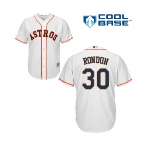 Men's Majestic Houston Astros #30 Hector Rondon Replica White Home Cool Base MLB Jersey