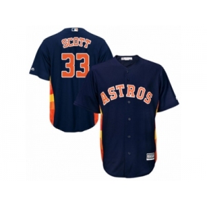 Men's Majestic Houston Astros #33 Mike Scott Replica Navy Blue Alternate Cool Base MLB Jersey