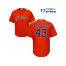 Men's Majestic Houston Astros #43 Lance McCullers Authentic Orange Alternate Cool Base MLB Jersey