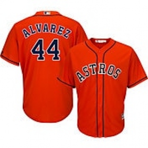 Men's Majestic Houston Astros #44 Alvarez Replica Orange Cool Base MLB Jersey