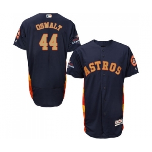 Men's Majestic Houston Astros #44 Roy Oswalt Navy Blue Alternate 2018 Gold Program Flex Base Authentic Collection MLB Jersey