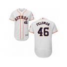 Men's Majestic Houston Astros #46 Scott Feldman White Flexbase Authentic Collection MLB Jersey