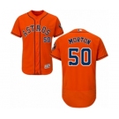 Men's Majestic Houston Astros #50 Charlie Morton Orange Alternate Flex Base Authentic Collection MLB Jersey