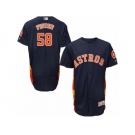 Men's Majestic Houston Astros #58 Doug Fister Navy Blue Flexbase Authentic Collection MLB Jersey