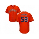 Men's Majestic Houston Astros #58 Doug Fister Replica Orange Alternate Cool Base MLB Jersey