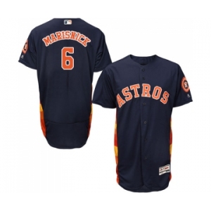 Men's Majestic Houston Astros #6 Jake Marisnick Navy Blue Alternate Flex Base Authentic Collection MLB Jersey