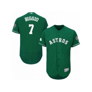 Men's Majestic Houston Astros #7 Craig Biggio Green Celtic Flexbase Authentic Collection MLB Jersey