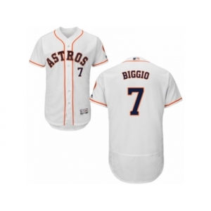 Men's Majestic Houston Astros #7 Craig Biggio White Flexbase Authentic Collection MLB Jersey