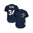 Men's Mitchell and Ness 1997 Houston Astros #34 Nolan Ryan Replica Navy Blue Throwback MLB Jersey