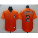 Men's Nike Houston Astros  #2 Alex Bregman  Orange Drift Fashion MLB Jersey