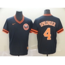 Men's Nike Houston Astros #4 George Springer Navy Blue M&N MLB Jersey