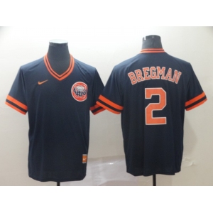 Men's Nike Majestic Houston Astros #2 Alex Bregman Navy Blue M&N MLB Jersey