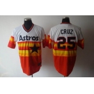 mlb houston astros #25 cruz m&n white orange