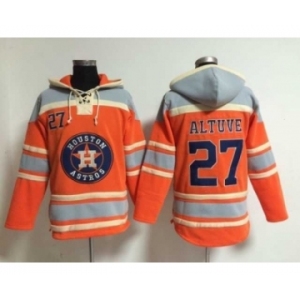 mlb jerseys Houston Astros #27 Jose Altuve Orange[pullover hooded sweatshirt]