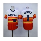 mlb jerseys houston astros #1 correa white-orange[m&n]