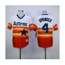 mlb jerseys houston astros #4 springer white-orange[m&n]