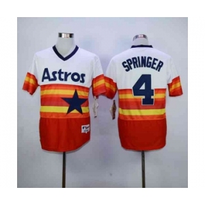 mlb jerseys houston astros #4 springer white-orange[m&n]