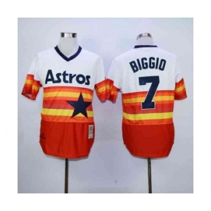 mlb jerseys houston astros #7 biggio white-orange[m&n]