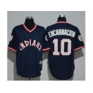 Cleveland Indians #10 Edwin Encarnacion Navy Blue 1976 Turn Back The Clock Stitched MLB Jersey